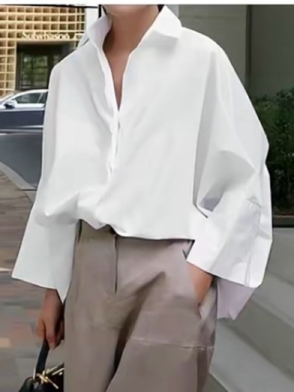 Classic White Oversized  Shirt – Women